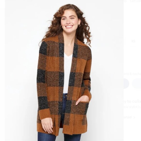 NEW! Evolution by Cyrus Miley Two Pocket Coatigan - Size 1x - Picture 2 of 7